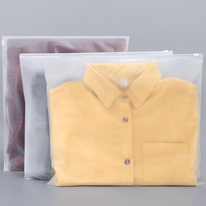 Reisebeutel, 50 Stück Zip Beutel Kleidung, 40 * 35cm Plastikbeutel Verschliessbar für Kleidung, Zip-