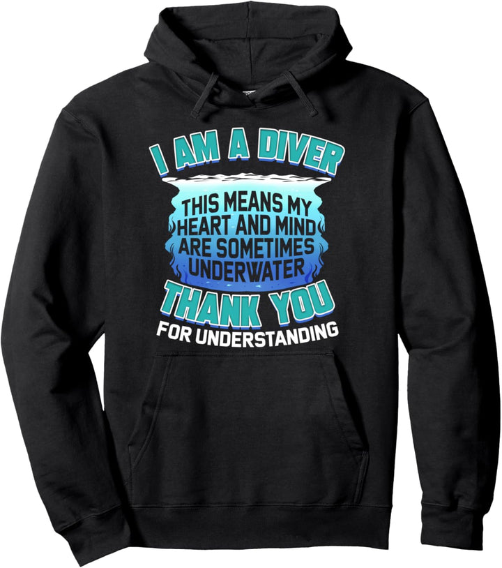 Taucher Spruch Geschenk für Unterwasser Tauchausflug Pullover Hoodie
