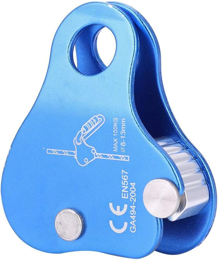 Dioche Seilgreifer, Outdoor Kletter Bergsteigerausrüstung Aluminium Seilgreifer Schutz Kits Blau
