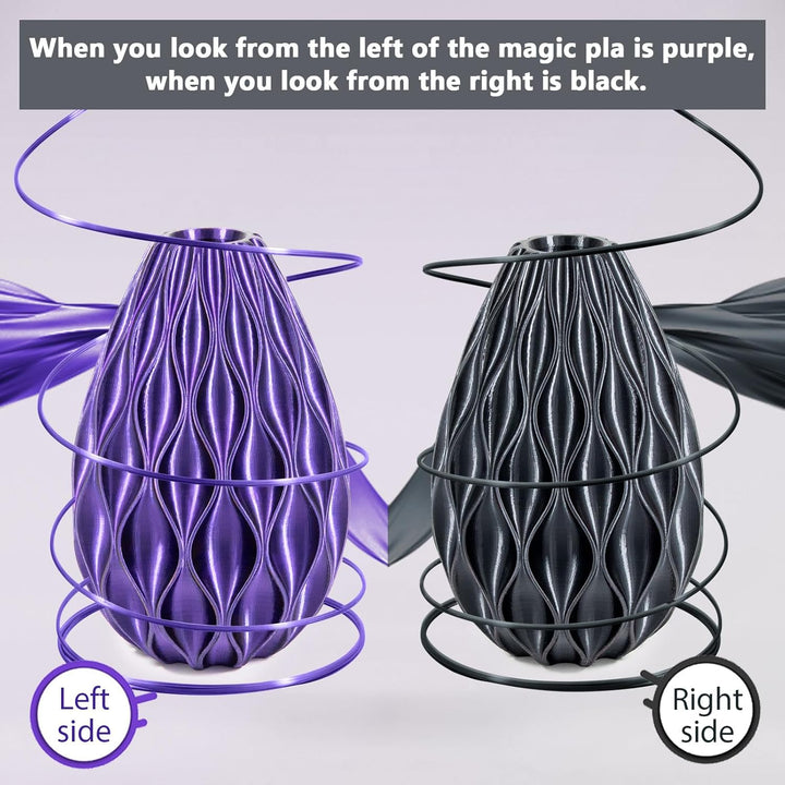 iSANMATE Dual Silk PLA Filament 1.75mm, Dual Schwarz Violett Seide PLA Filament 3d Drucker Filament