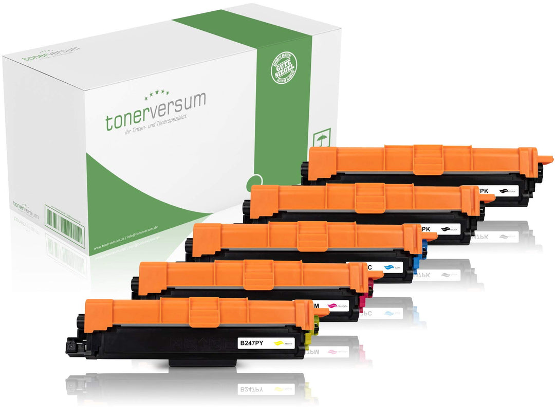 Tonerversum 5 Toner kompatibel zu Brother TN-247 Schwarz Cyan Magenta Gelb für DCP-L3550cdw HL-L3230