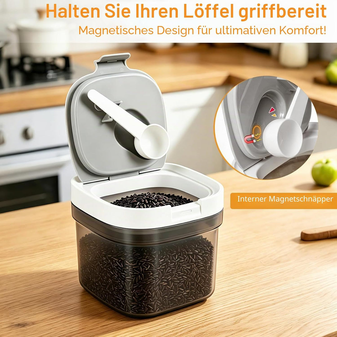 Kaffeedose Set, 800ml+800ml+1800ml, mit magnetischem Löffel UV-Schutz doppelte Dichtung breite Öffnu