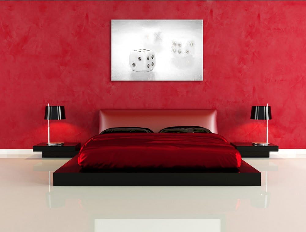 klassische Würfel Deluxe Format: 100x70 cm auf Leinwand, XXL riesige Bilder fertig gerahmt mit Keilr