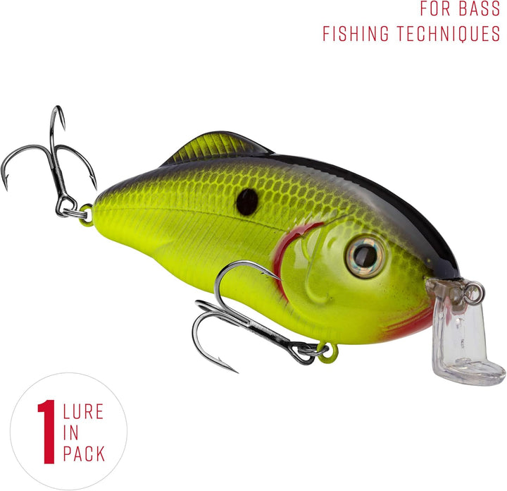 Strike King Hybrid Hunter Shallow Chartreuse mit schwarzer Rückseite 1 oz, Chartreuse mit schwarzer