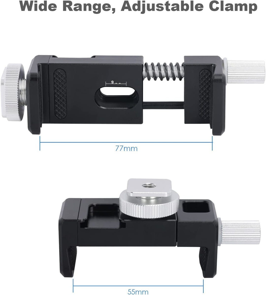 NICEYRIG T5/T7 SSD-Halter, verstellbare Öffnung, 57 mm-77 mm, SSD-Halterung, anwendbar für BMPCC 4K