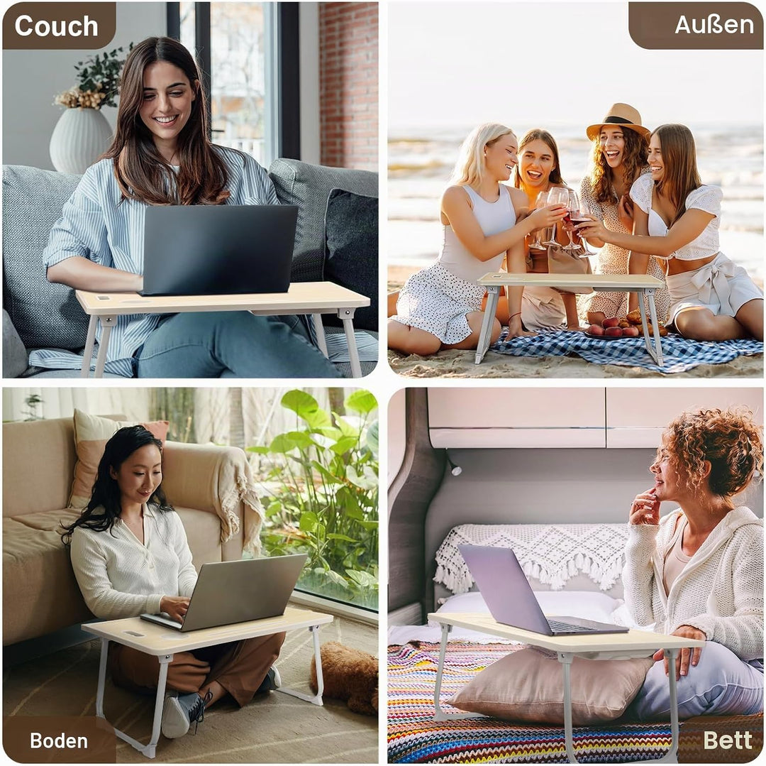 Amaredom Laptop-Bett Schreibtisch Tablett Betttisch Faltbarer Tragbarer Schossschreibtisch Notebook