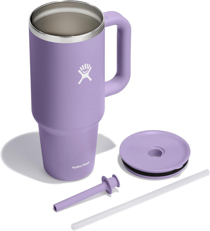 Hydro Flask - Reise-Tumbler 1180 ml (40 oz) mit verschliessbarem Press-In-Trinkhalmdeckel - Edelstah