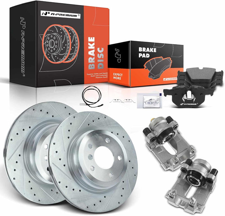 Frankberg 2x Bremssattel Bremszange Hinterachse Links Rechts Kompatibel mit 3er/3er Touring E90 E91