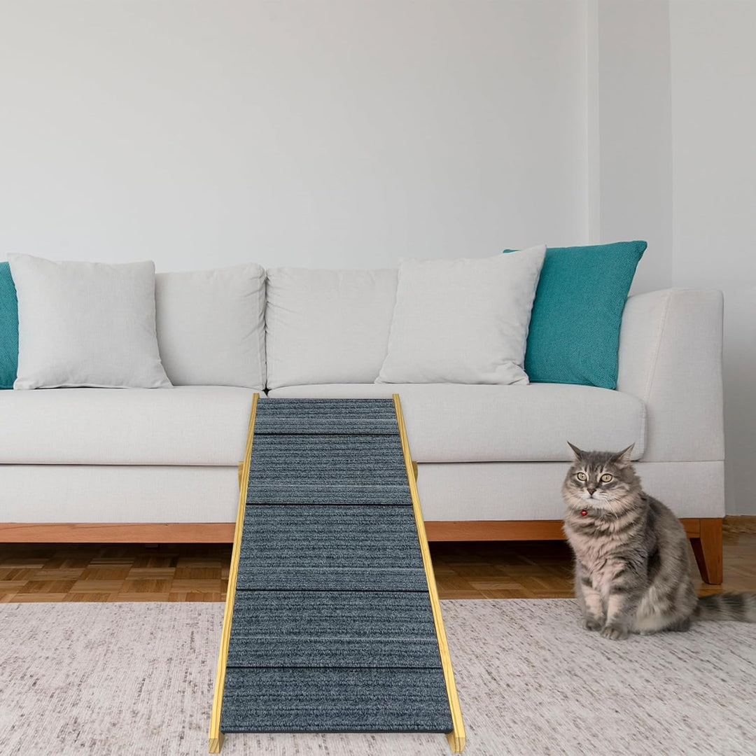 YRHome 2-in1 Klappbar Hunderampe Auto aus Holz Hundetreppe für grosse Katzen und Hunde Haustiertrepp