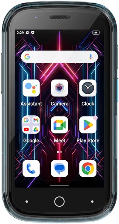 Unihertz Jelly Star (Blau) – Kleinstes 4G-Smartphone mit LED-Licht und 3-Zoll-Display, Android 13, 8