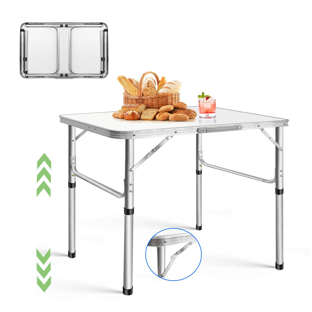 HSHa Klappbarer Campingtisch Gartentisch Reisetisch 2 Höhen-70/33 cm Kleiner Klapptisch, Klapptisch