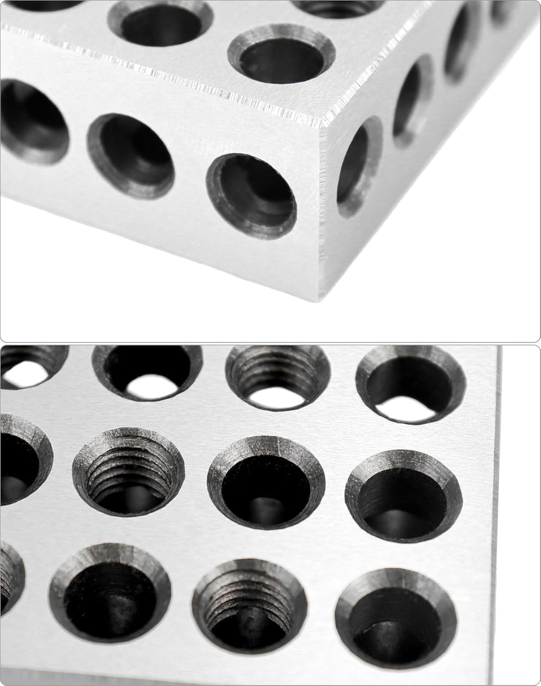 QWORK® 2 Stück Parallelblöcke Metrische, Fräsmaschine Präzisionsblöcke, 25x50x75m