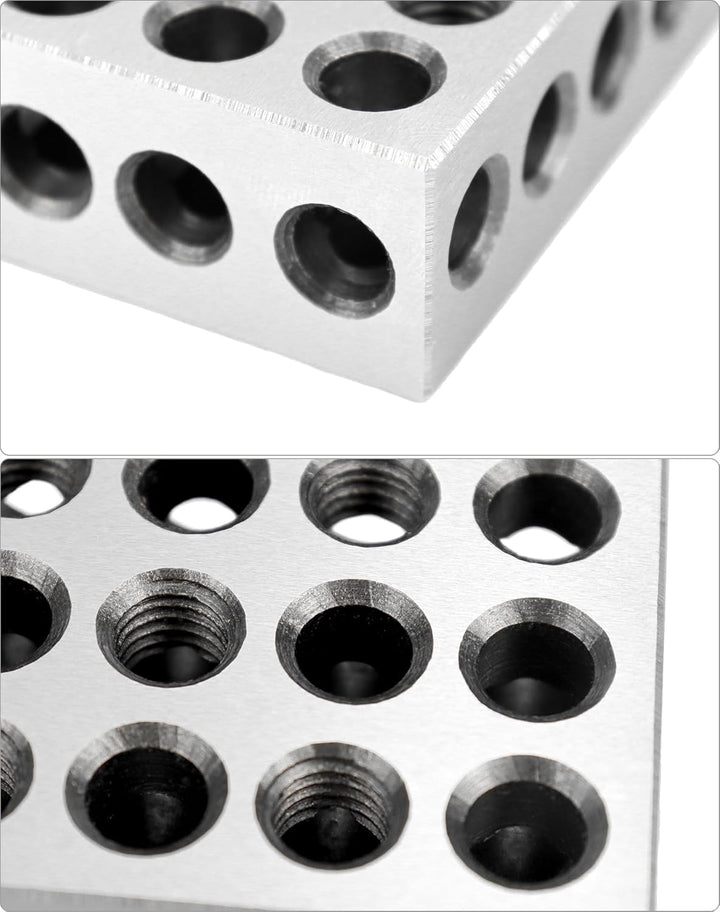 QWORK® 2 Stück Parallelblöcke Metrische, Fräsmaschine Präzisionsblöcke, 25x50x75m