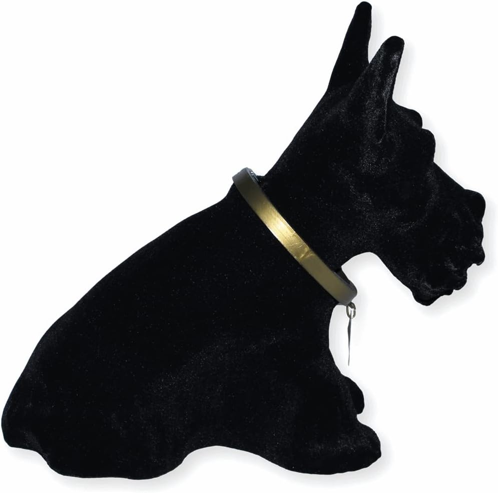 RAKSO Wackel Figur Hund Scottish Terrier Wackelfigur H 22 cm schwarz gross Dekofigur mit Wackelkopf
