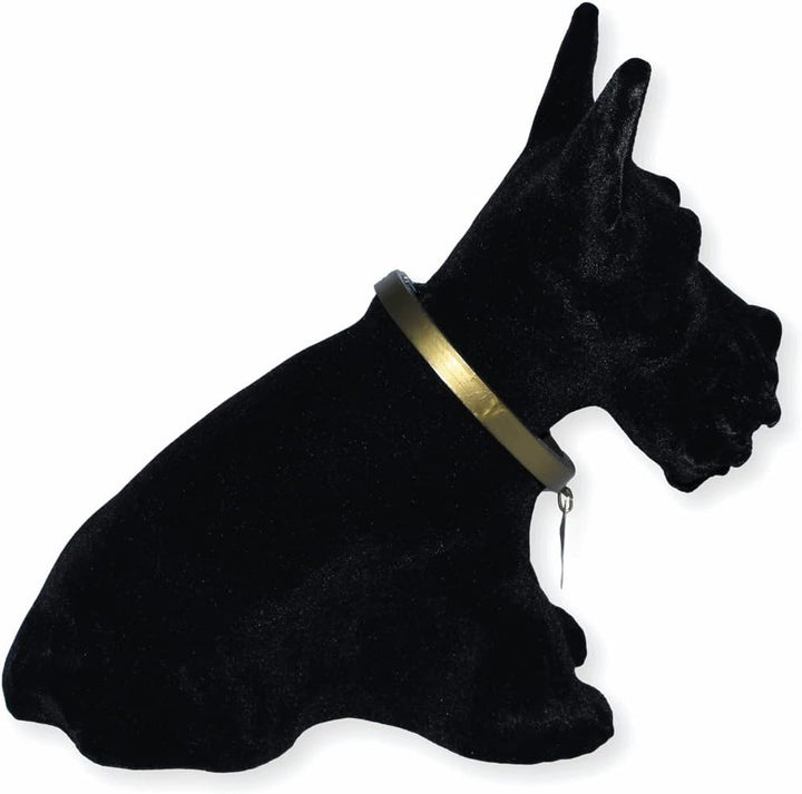 RAKSO Wackel Figur Hund Scottish Terrier Wackelfigur H 22 cm schwarz gross Dekofigur mit Wackelkopf