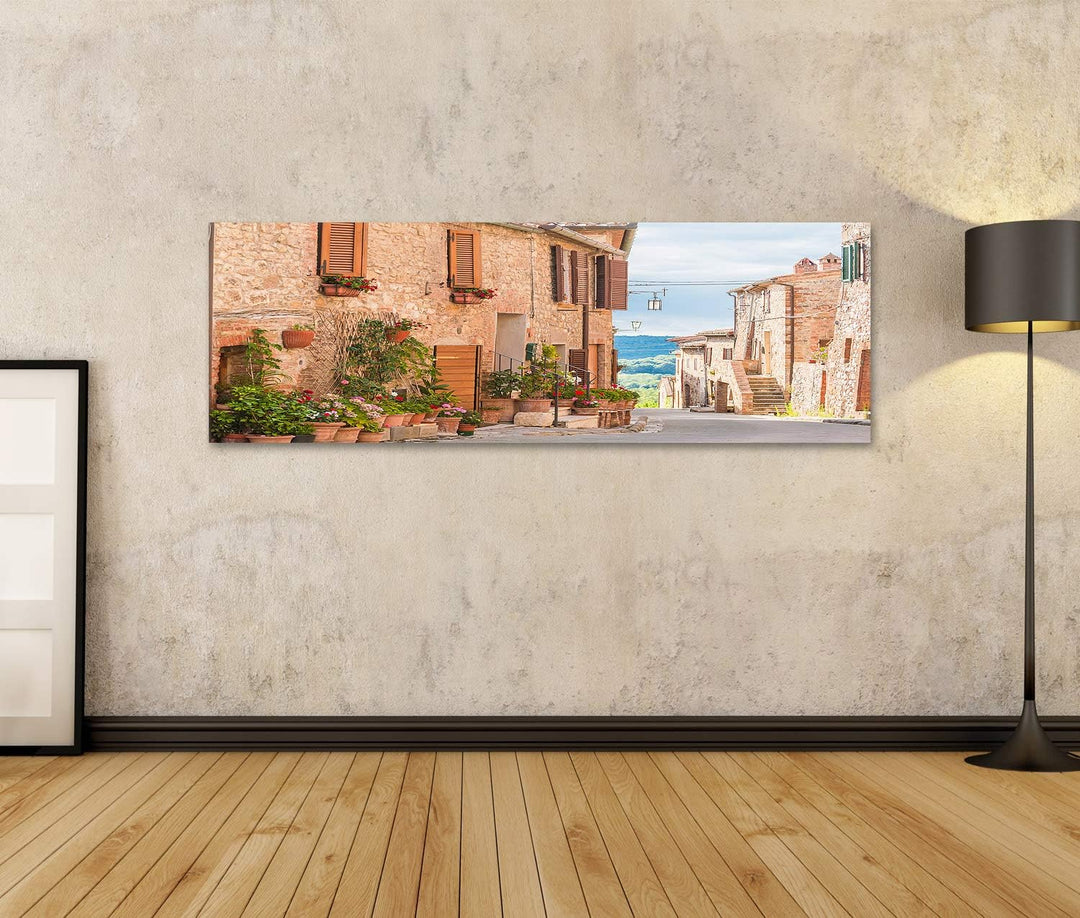 islandburner Bild auf Leinwand Die Mittelalterliche Altstadt In Der Toskana Italien Bilder Wandbilde