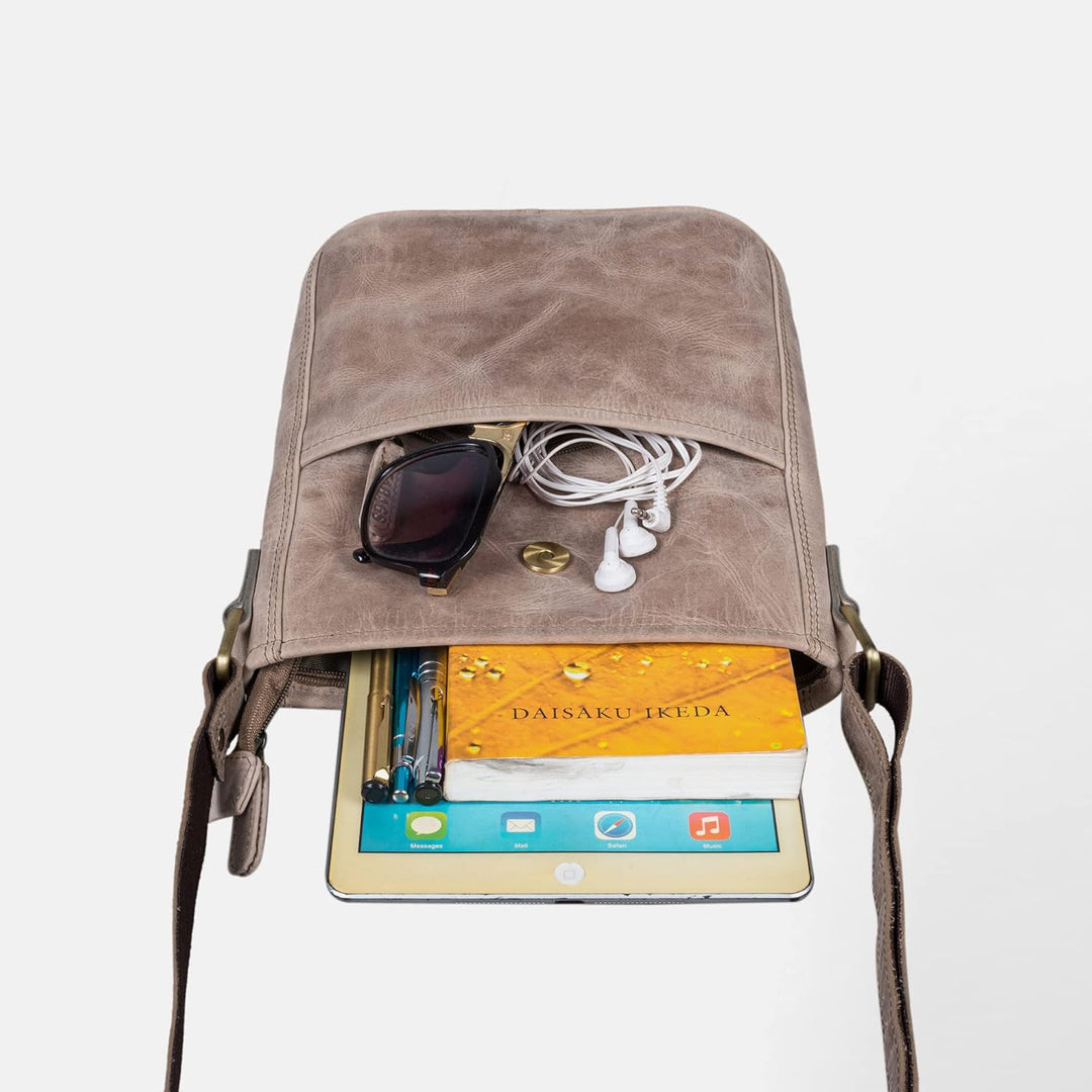LEABAGS Leder Handtasche Damen I Premium Echtleder Umhängetasche I Damen Schultertasche I Damentasch