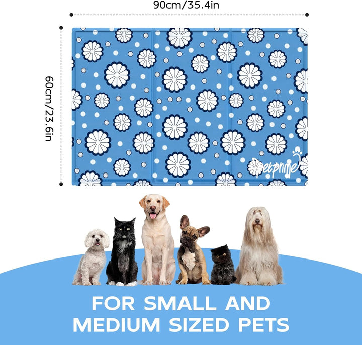 Pet Prime Kühlmatte Hund 90x60cm, Kühlmatte für Hunde, Hunde Kühlmatte für Kisten, Hundehütten und B