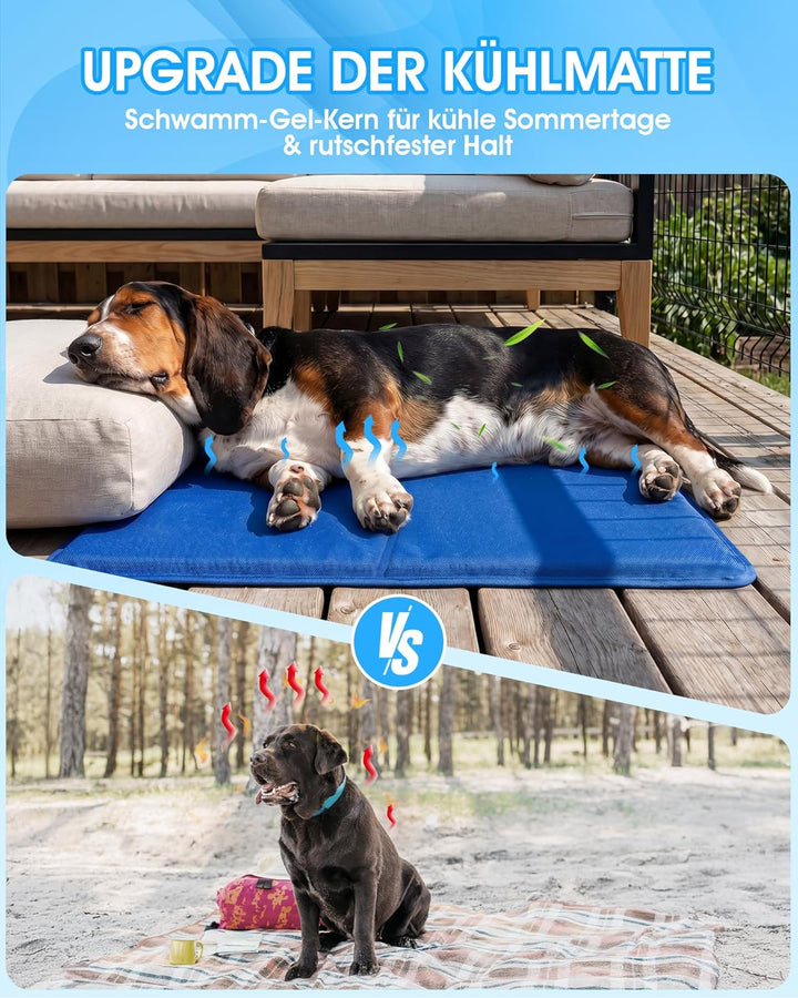 petnf Kühlmatte Für Hunde gross, Kühlmatte Hund Selbstkühlend für Grosse Mittelgrosse Haustiere, Küh