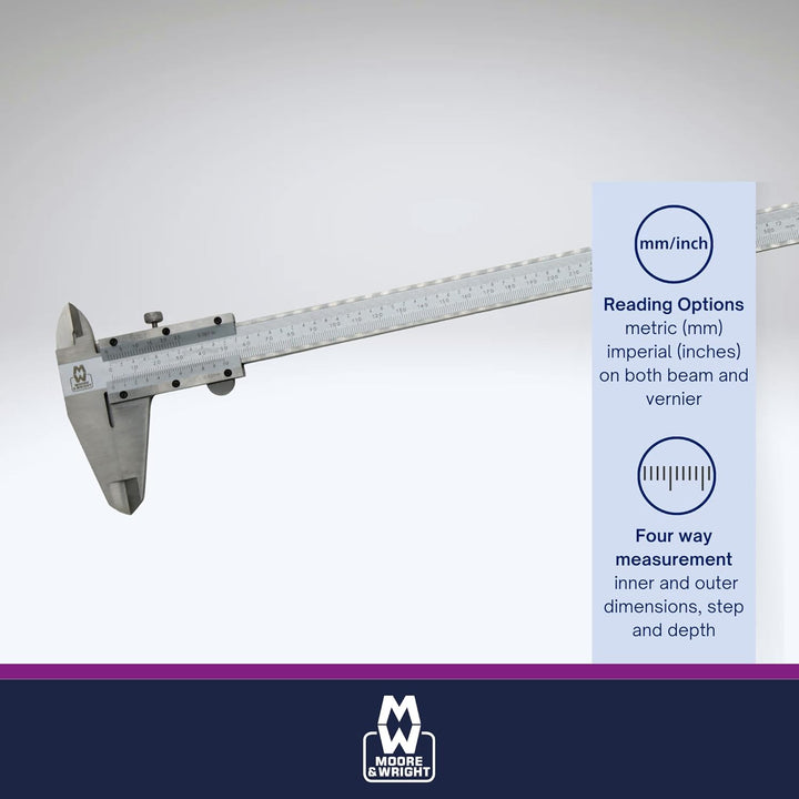 Moore & Wright MW100-20BI Werkstattmessschieber, 200 mm 200mm (8in), 200mm (8in)