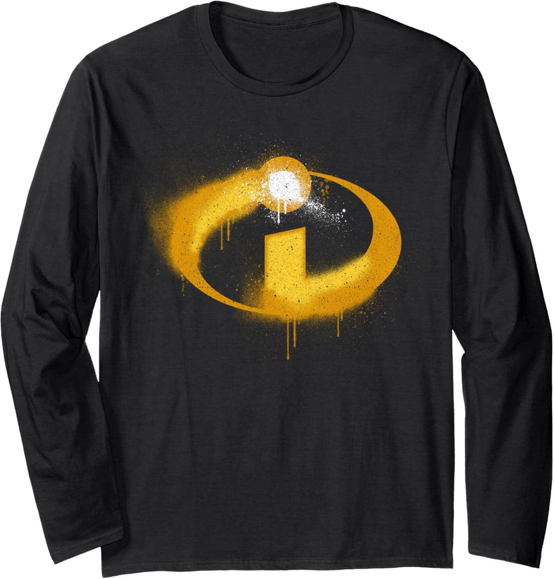 Disney Pixar Incredibles Spray Paint Logo Langarmshirt