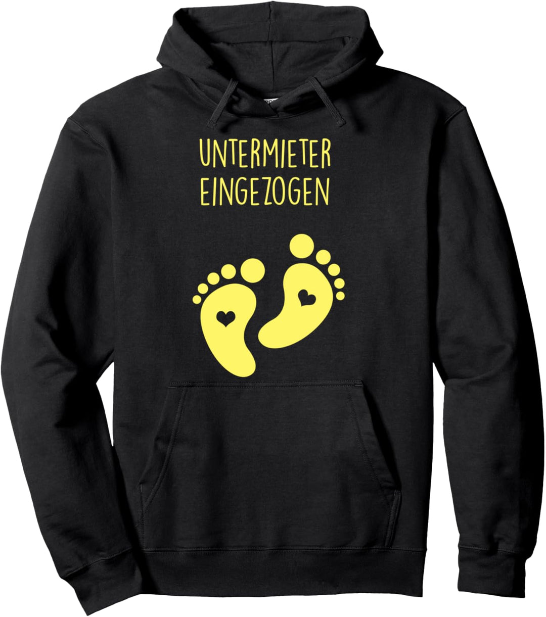 Untermieter Werdende Mutter Babyfüsse Schwanger Baby Geschenk Pullover Hoodie