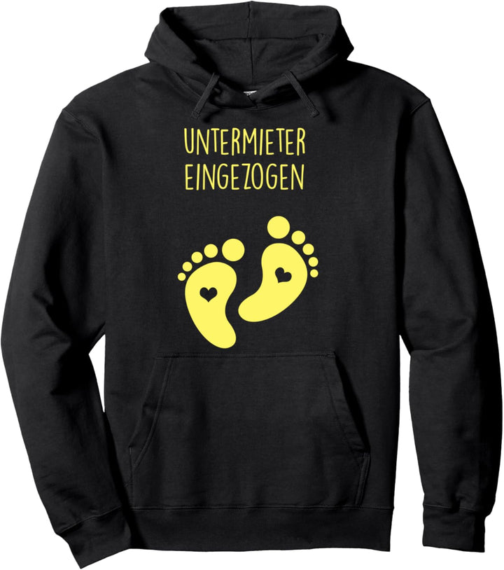 Untermieter Werdende Mutter Babyfüsse Schwanger Baby Geschenk Pullover Hoodie
