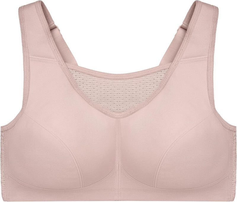 Glamorise Damen Hochleistungs Bustier Sport-BH 115D Roségold, 115D Roségold