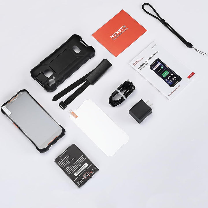 MUNBYN AS01 Android 14 Barcodescanner, 6” Bildschirm, Mobiler Computer Handheld PDA mit 16-stündigem