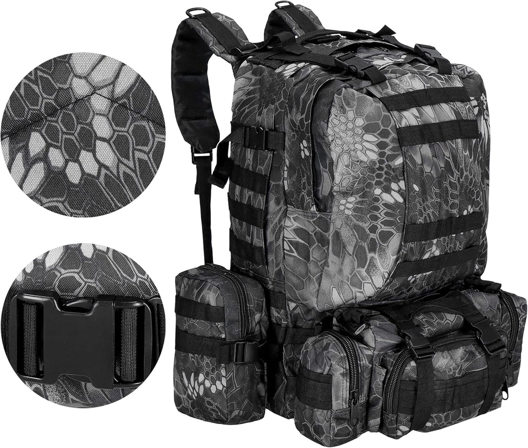 SPRINGOS Rucksack Cityrucksack Outdoor-Rucksack Trekkingrucksack Camping Reissverschlusstaschen Grau