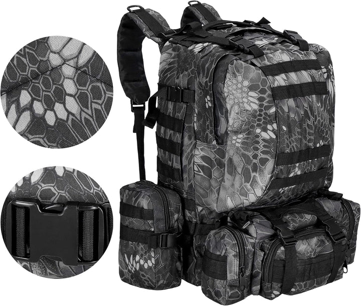 SPRINGOS Rucksack Cityrucksack Outdoor-Rucksack Trekkingrucksack Camping Reissverschlusstaschen Grau