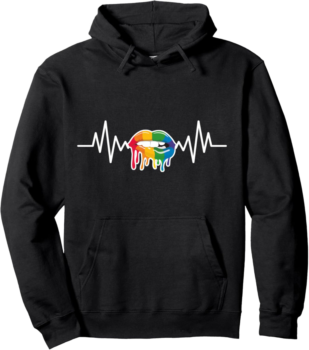 LGBTQ lesbischen pride Lesben Flaggen Lippen LGBTQ Pullover Hoodie