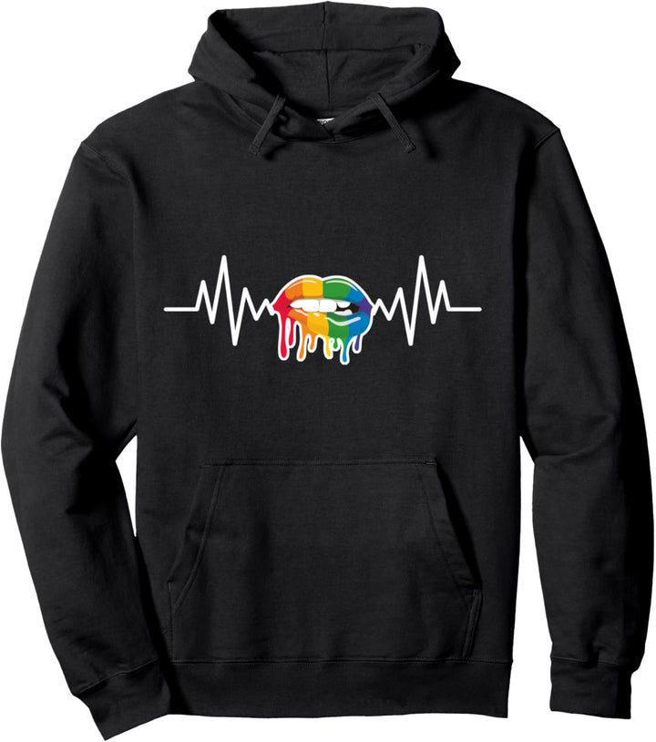 LGBTQ lesbischen pride Lesben Flaggen Lippen LGBTQ Pullover Hoodie