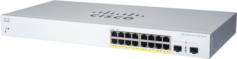Cisco Business CBS220-16T-2G Smart Switch | 16 GE-Ports | 2x1G SFP | 3 Jahre eingeschränkte Hardware