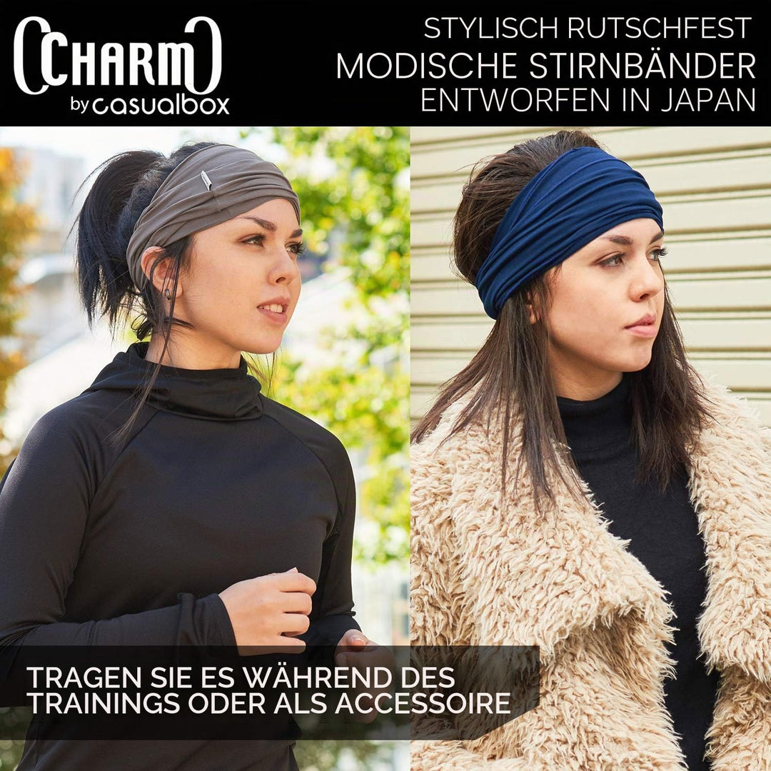 Dünnes Lauf Stirnband Sport Haarband Herren, Bandana Damen Sommer Japanische Mode Lang, Loop Tuch Zu