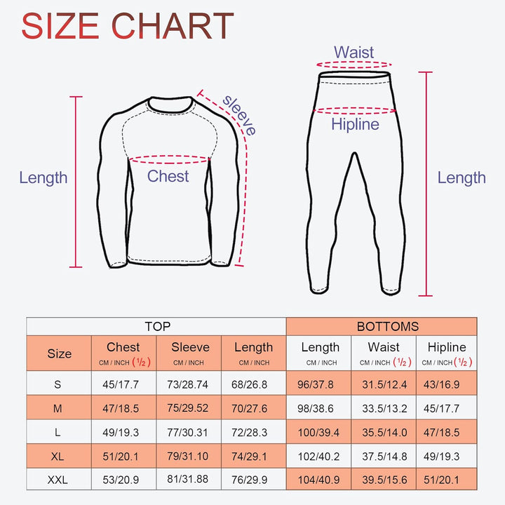 Thermounterwäsche Herren, Funktionsunterwäsche mit Rollkragen Skiunterwäsche Winter Thermowäsche Set