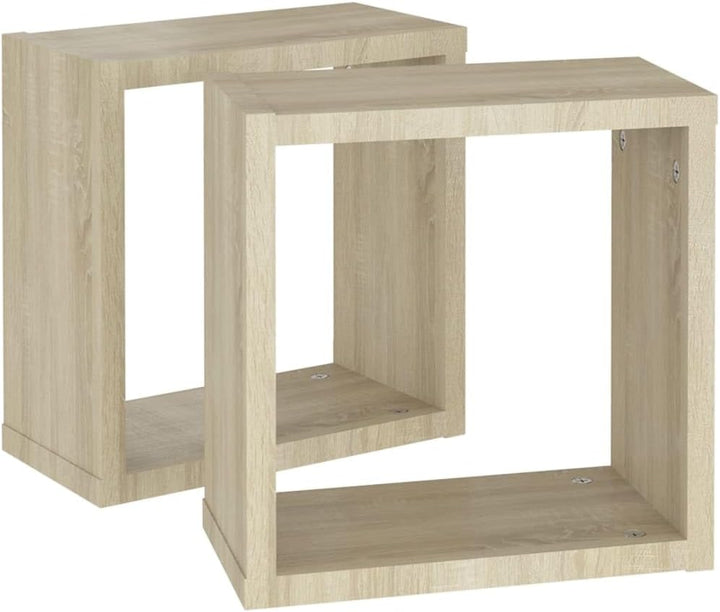 vidaXL 2X Würfelregal Wandregal Hängeregal Cube Lounge CD Regal Dekoregal Bücherregal Schweberegal W