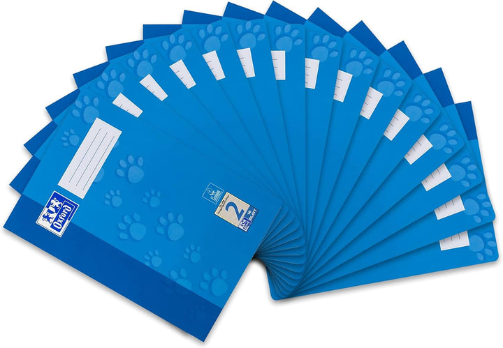 Oxford Schulheft A4, 16 Blatt, Lineatur 2, liniert, 15 Stück Single, Single