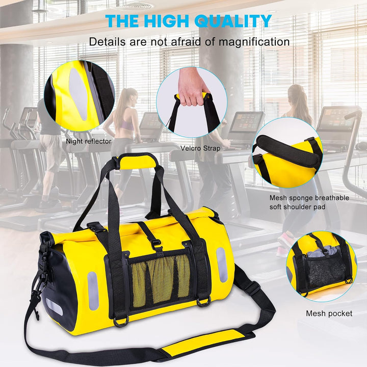 WILD HEART wasserdichte Tasche für Kajakfahren, Camping, Boot, Radfahren 20L 30L 40L 20L Gelb, 20L G