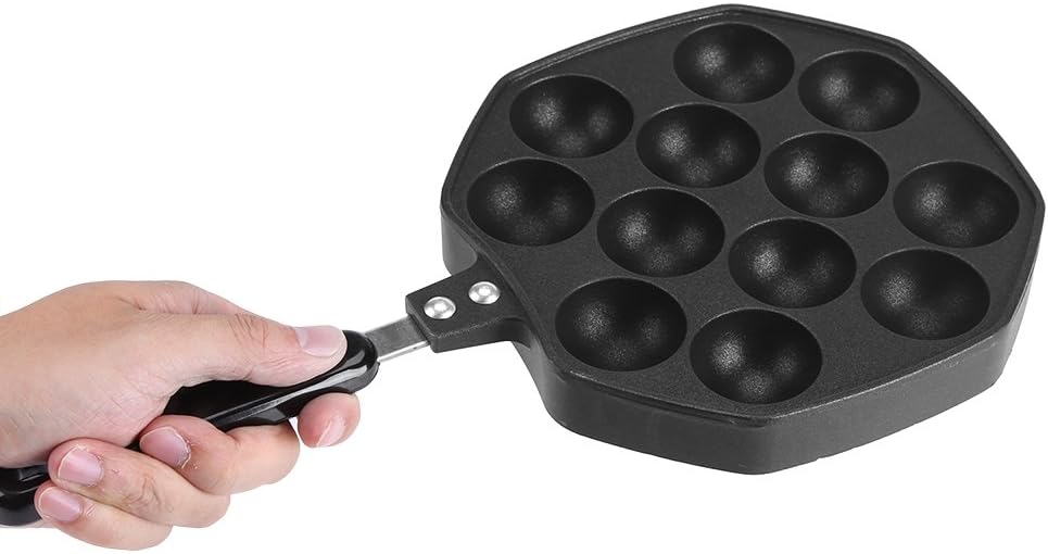 Tyenaza Takoyaki Pfanne Induktion, 12 Kavitäten Sarten Takoyaki Pancake poffertjes pfanne Pfannkuche