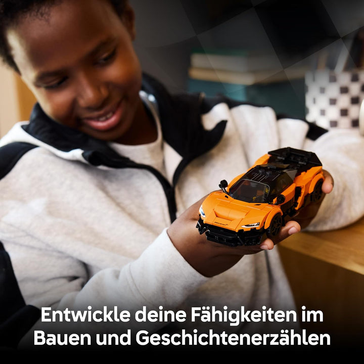 LEGO Speed Champions McLaren W1 - Modellauto mit sammelbarer Fahrer Minifigur - Geburtstagsgeschenki