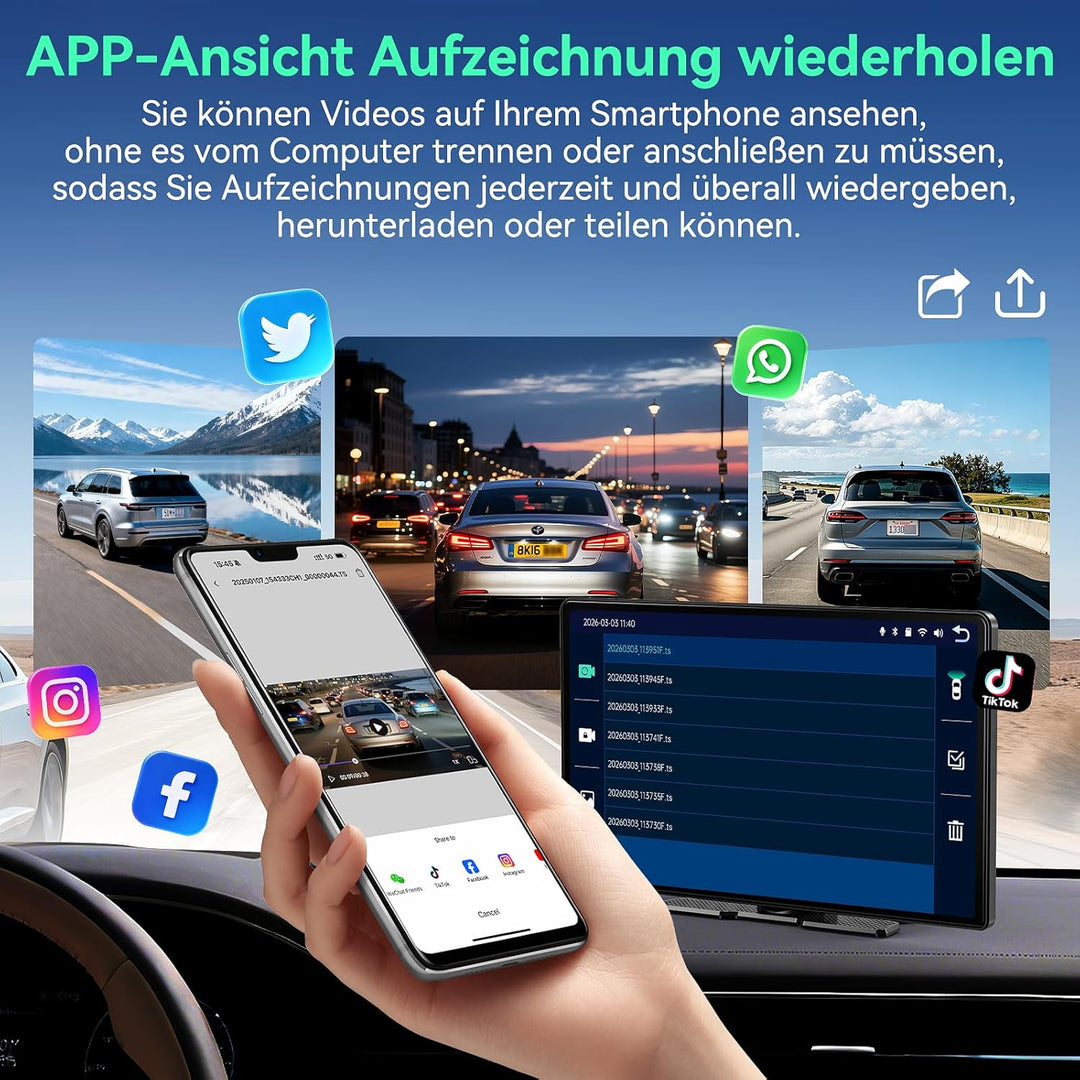 Carplay Display FüR Car Play und Android Auto,11.3 Zoll Touchscreen Android Auto Display Bildschirm