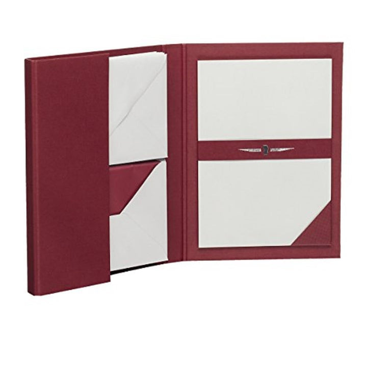 Rössler 1026831170 - Paper Royal - Briefpapiermappe DIN A5/C6, 15/15, bordeaux/eisgrau gerippt A5 bo