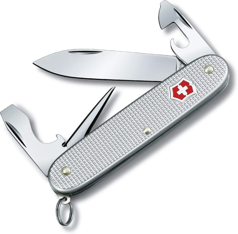 Victorinox Taschenmesser Pioneer Alox (8 Funktionen, Stechahle, Klinge, Dosenöffner) Silber Single,