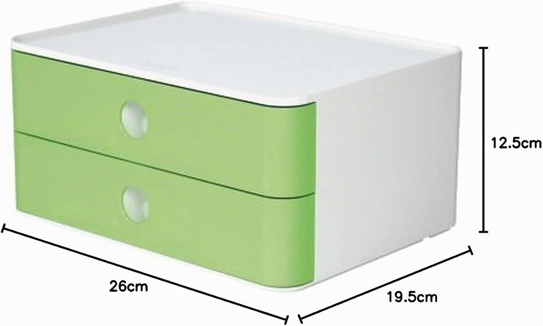HAN Schubladenbox Allison SMART-BOX mit 2 Schubladen und Trennwand, Kabelführung, stapelbar, Utensil