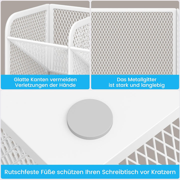 VITVITI Schreibtisch Organizer, 9 Fächer Stiftehalter, Netz Stifte Regal aus Metall, Stiftehalter Sc