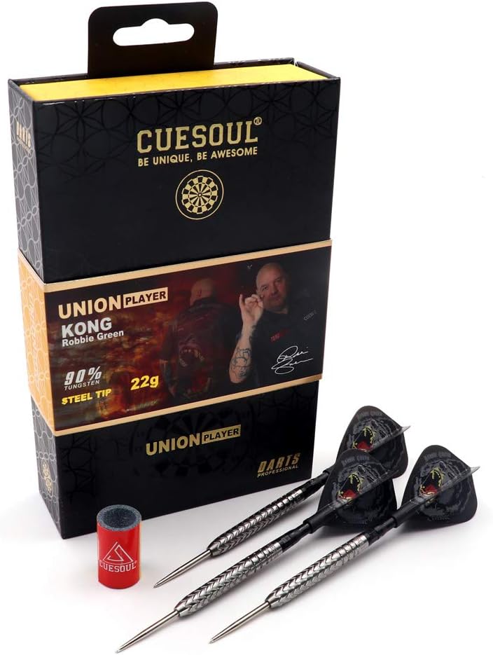 CUESOUL 22g / 24g / 23g 90% Wolframstahl Dart Set Serie Silber-1 22g, Silber-1 22g
