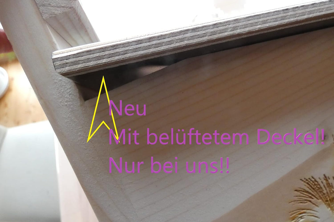 XXXL Eichhörnchen Kobel/Futterhaus aus hochwertigem Vollholz, deutsches Qualitätsprodukt,von Hand ge