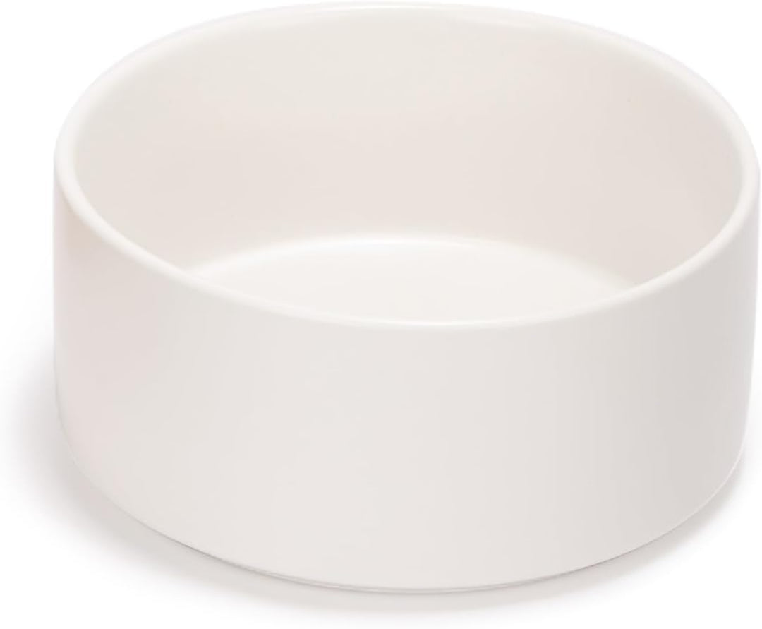 SPUNKYJUNKY Keramik Hundenapf Fressnapf Futternapf Katzennapf Napf für Katzen und Hunde (850ml, Weis