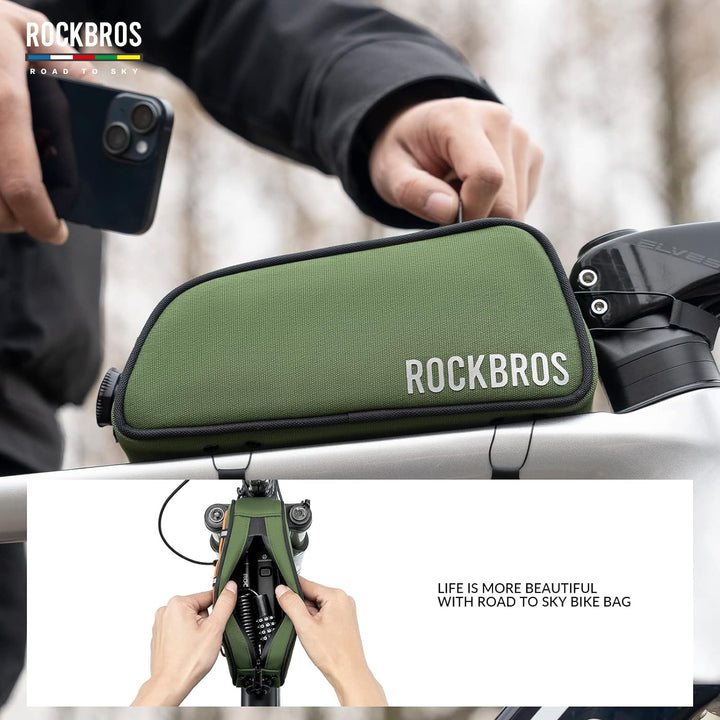 ROCKBROS Road-to-Sky Fahrrad Rahmentasche Wasserabweisend Oberrohrtasche 0,7L Reflektierend Fahrradt
